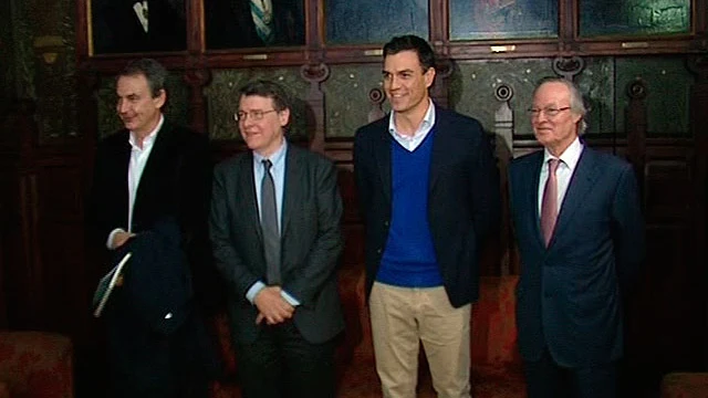 Zapatero y Pedro Sánchez, en el Ateneo de Madrid