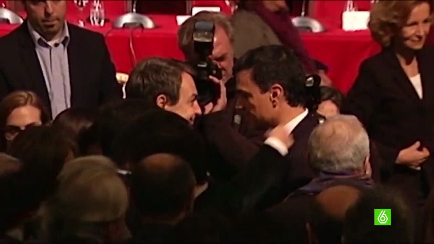 Pedro S&aacute;nchez junto a Jos&eacute; Luis Rodr&iacute;guez Zapatero
