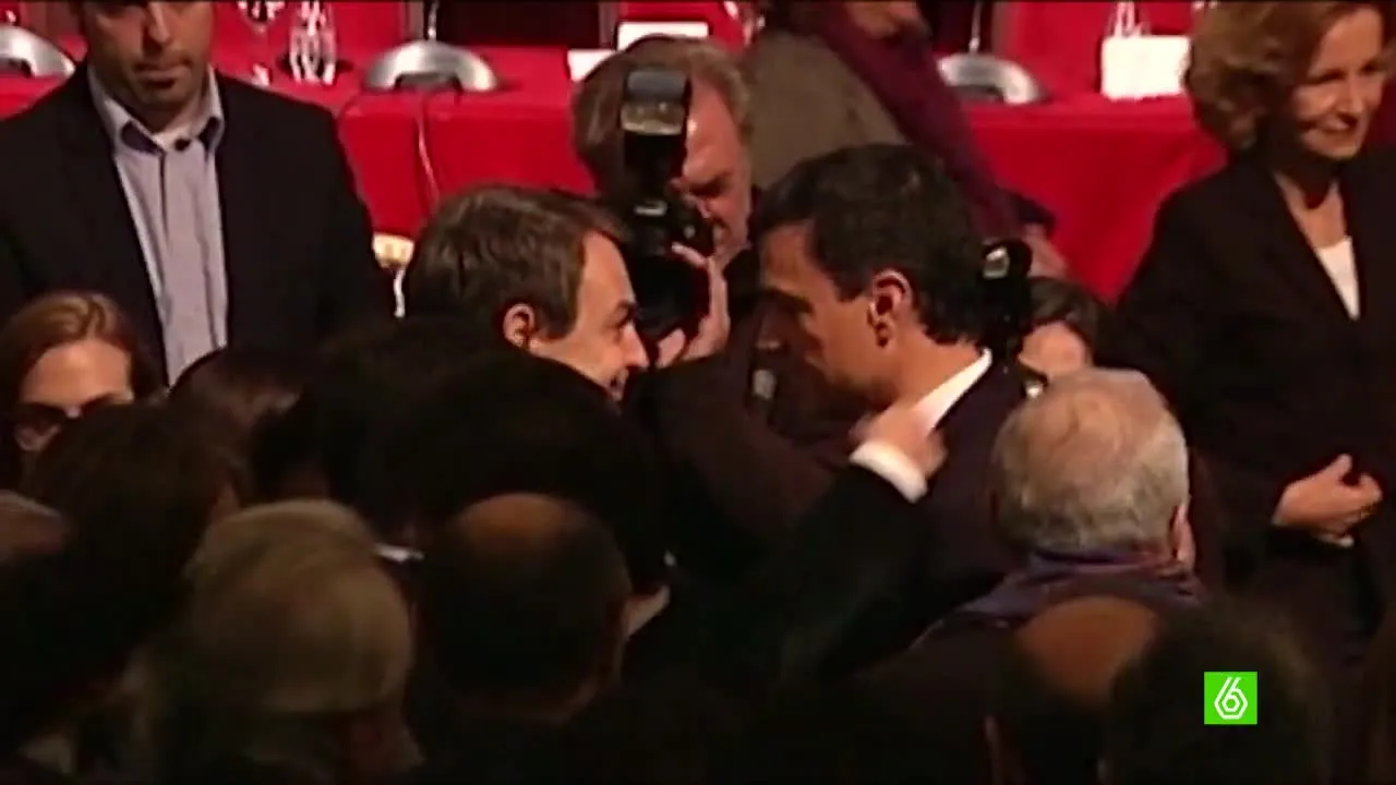 Pedro Sánchez junto a José Luis Rodríguez Zapatero