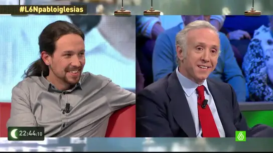 Pablo Iglesias y Eduardo Inda en 'laSexta Noche' Pablo Iglesias y Eduardo Inda en 'laSexta Noche'