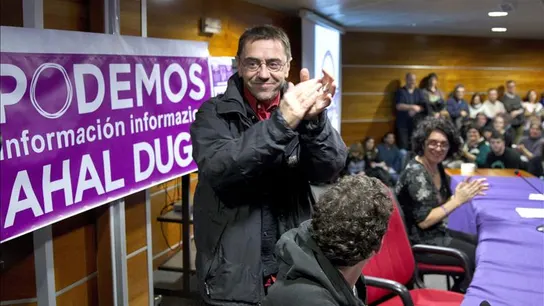 Juan Carlos Monedero comparece ante los medios Juan Carlos Monedero comparece ante los medios