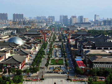 Imagen de archivo de la Ciudad china de Xian, capital del imperio chino Imagen de archivo de la Ciudad china de Xian, capital del imperio chino