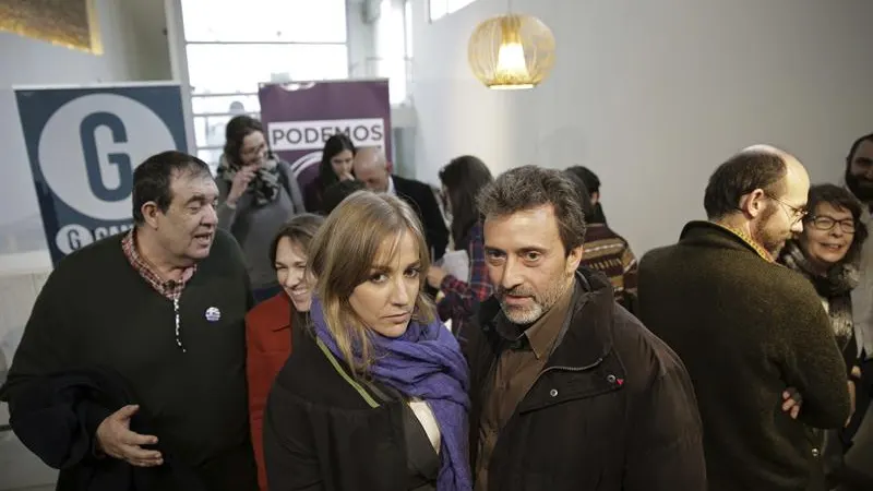 Tania Sánchez con Mauricio Valiente