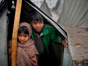 Niños en la India 