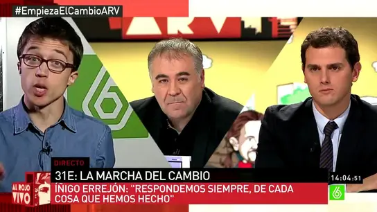 Errejón, Ferreras y Rivera en ARV Errejón, Ferreras y Rivera en ARV