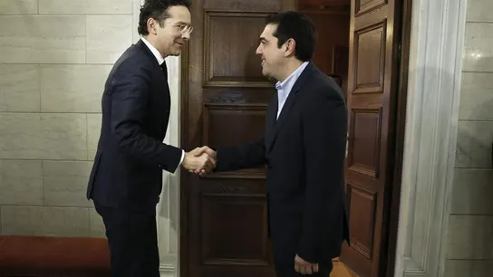 Jeroen Dijsselbloem, con Alexis Tsipras Jeroen Dijsselbloem, con Alexis Tsipras