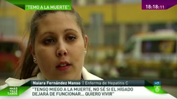 Naiara Fernández, enferma de hepatitis C