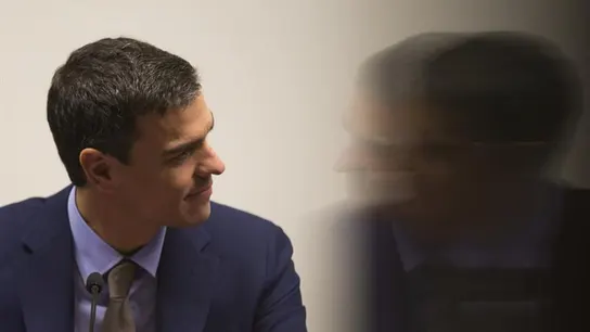 Pedro Sánchez durante un acto en Barcelona Pedro Sánchez durante un acto en Barcelona