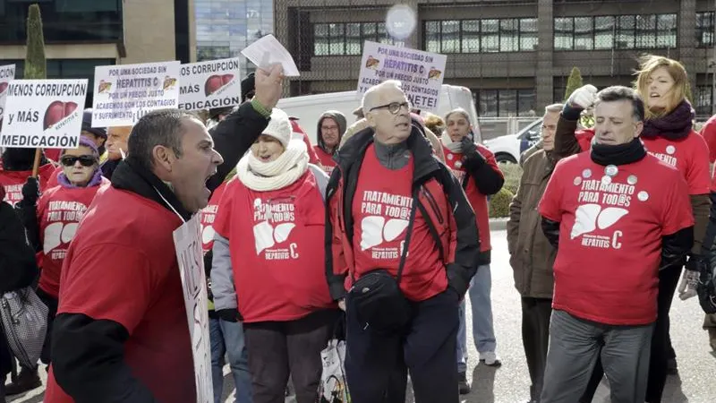 Protesta de enfermos de Hepatitis C