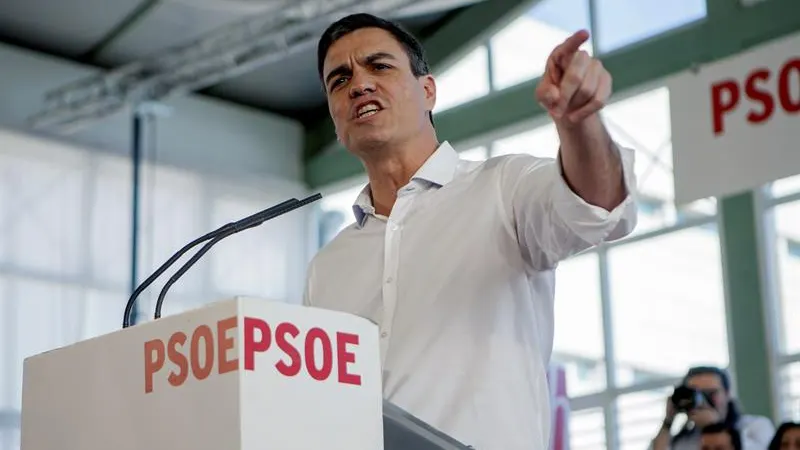 Pedro Sánchez, en un acto en Extremadura