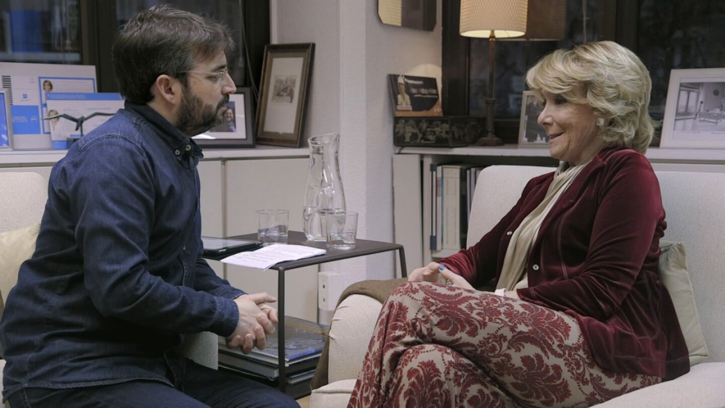 Jordi &Eacute;vole y Esperanza Aguirre en 'Salvados'