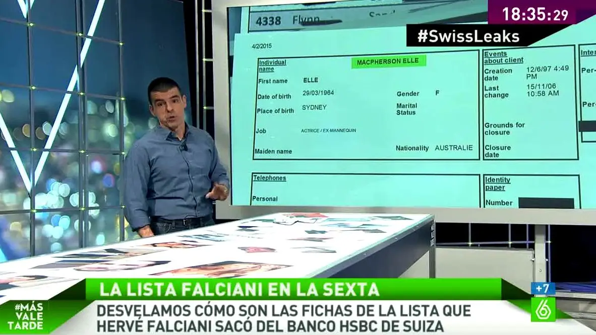 Manuel Marlasca analiza las fichas del HSBC