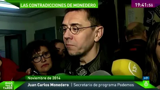 Juan Carlos Monedero ante los medios Juan Carlos Monedero ante los medios