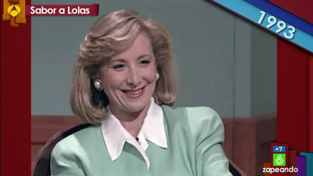 Esperanza Aguirre, en el año 1993, en 'Sabor a Lolas' Esperanza Aguirre, en el año 1993, en 'Sabor a Lolas'