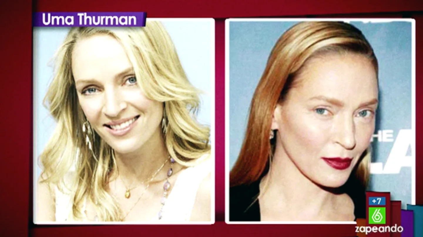 El cambio de rostro de Uma Thurman El cambio de rostro de Uma Thurman