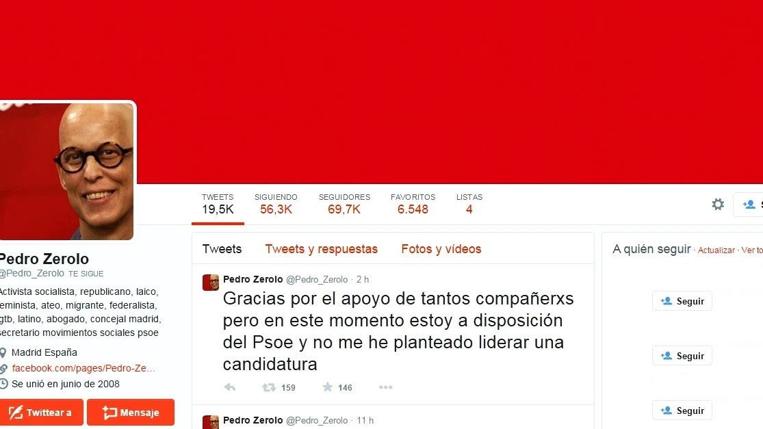 Twitter de Pedro Zerolo