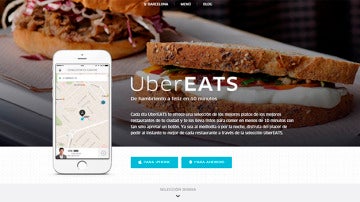 Página web de UberEats