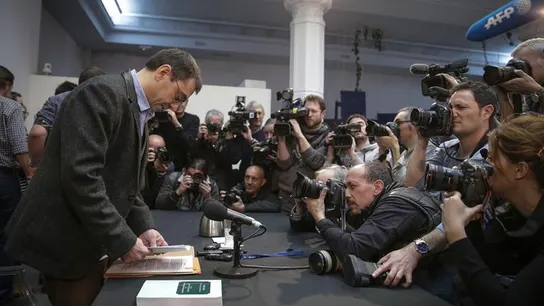Juan Carlos Monedero en rueda de prensa Juan Carlos Monedero en rueda de prensa