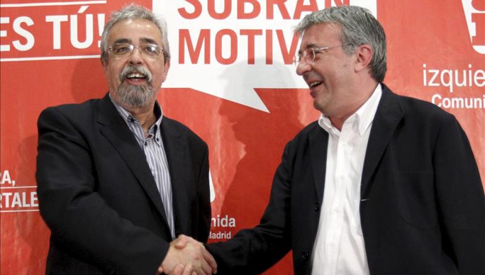 Los ya exportavoces de IU en Madrid, Gregorio Gordo y Ángel Pérez