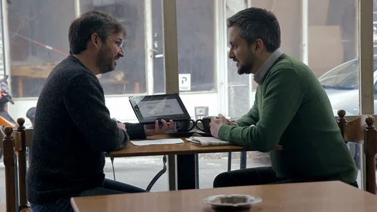 El periodista Andrés Mourenza con Jordi Évole El periodista Andrés Mourenza con Jordi Évole