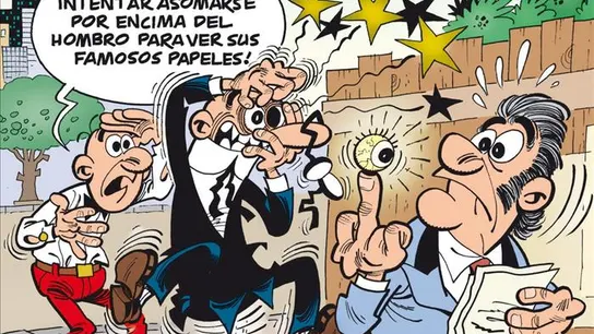 Mortadelo y Filemón persiguen al tesorero del Partido Papilar Mortadelo y Filemón persiguen al tesorero del Partido Papilar