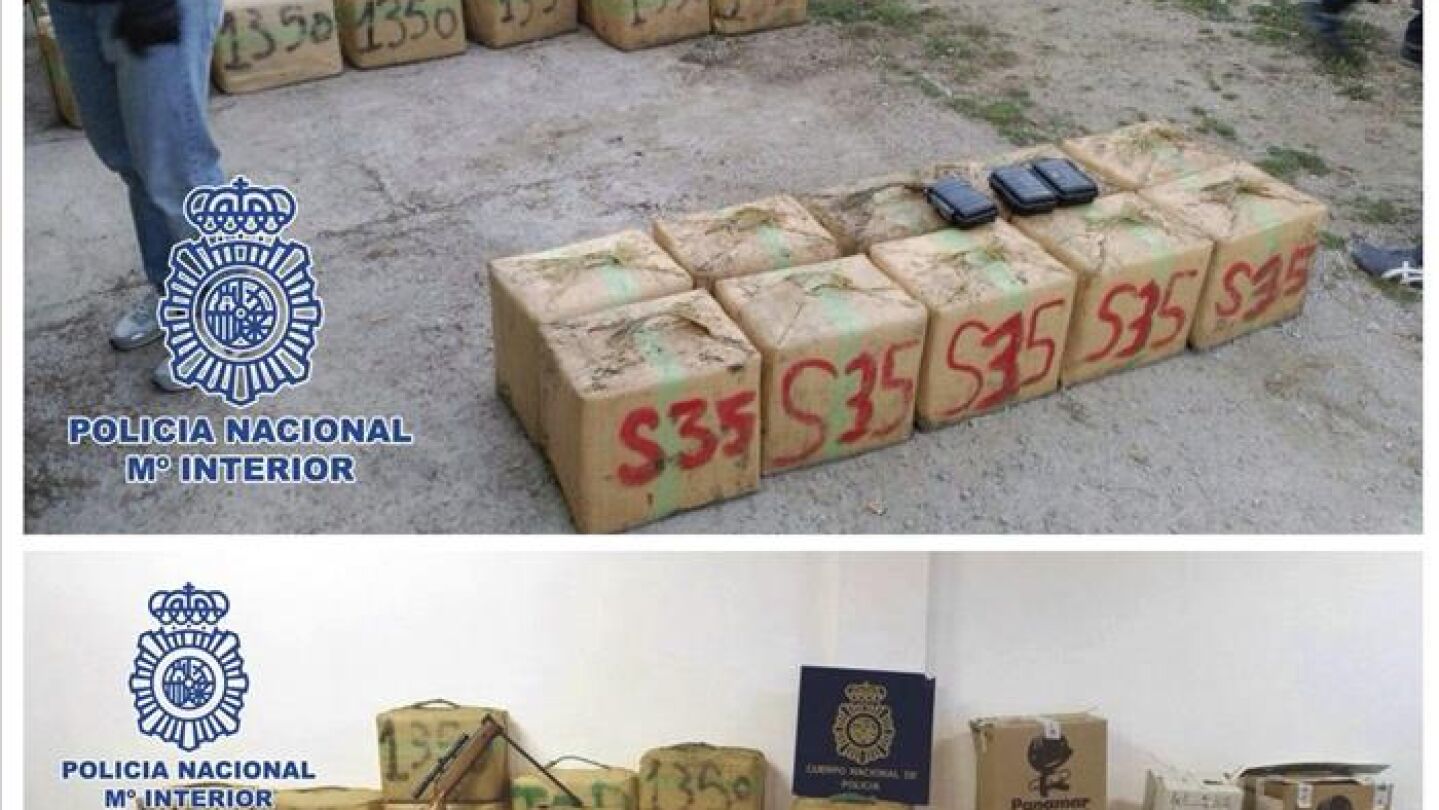 Intervenidas 1,4 toneladas de hach&iacute;s y seis detenidos en Algeciras, C&aacute;diz