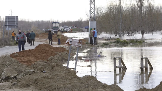 Crecida del Ebro en Pradilla, Zaragoza Crecida del Ebro en Pradilla, Zaragoza