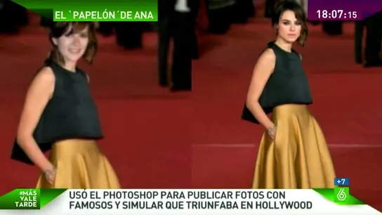 Ana Allen en una imagen falsa Ana Allen en una imagen falsa