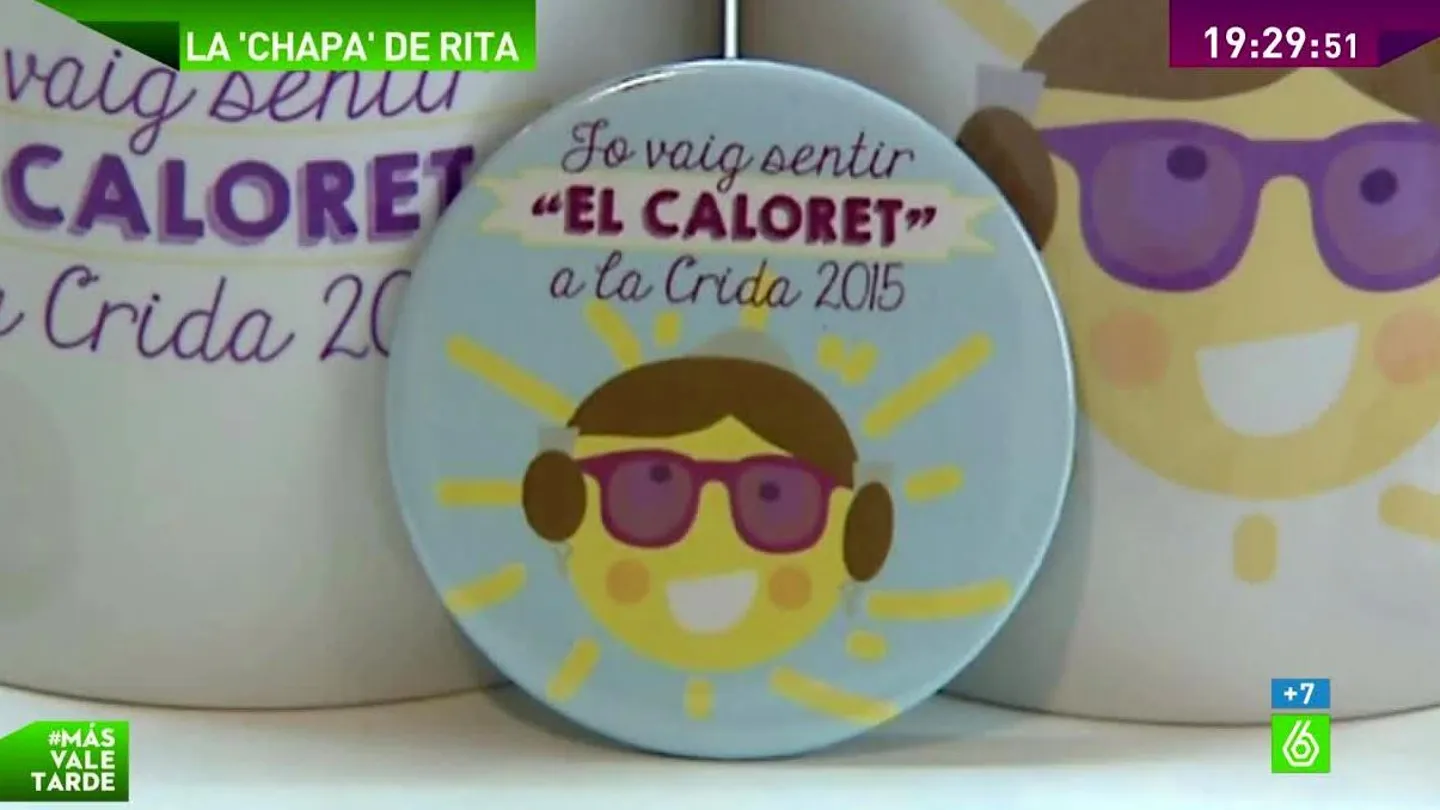 "I love Caloret faller", el patinazo de Rita Barberá convertido en chapa "I love Caloret faller", el patinazo de Rita Barberá convertido en chapa