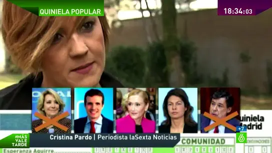 Quiniela popular con Cristina Pardo Quiniela popular con Cristina Pardo