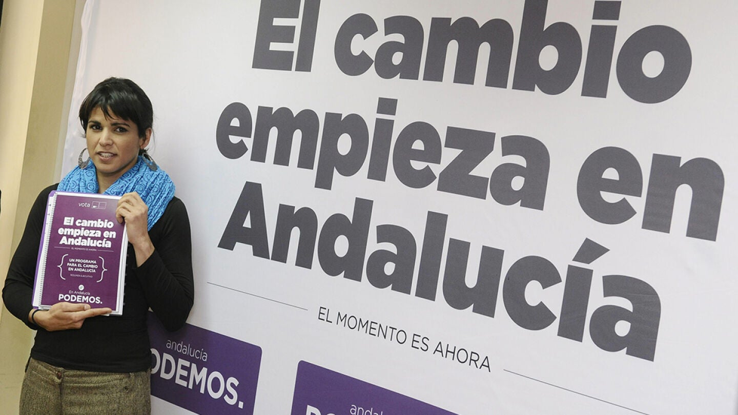 Teresa Rodr&iacute;guez, candidata de Podemos en Andaluc&iacute;a