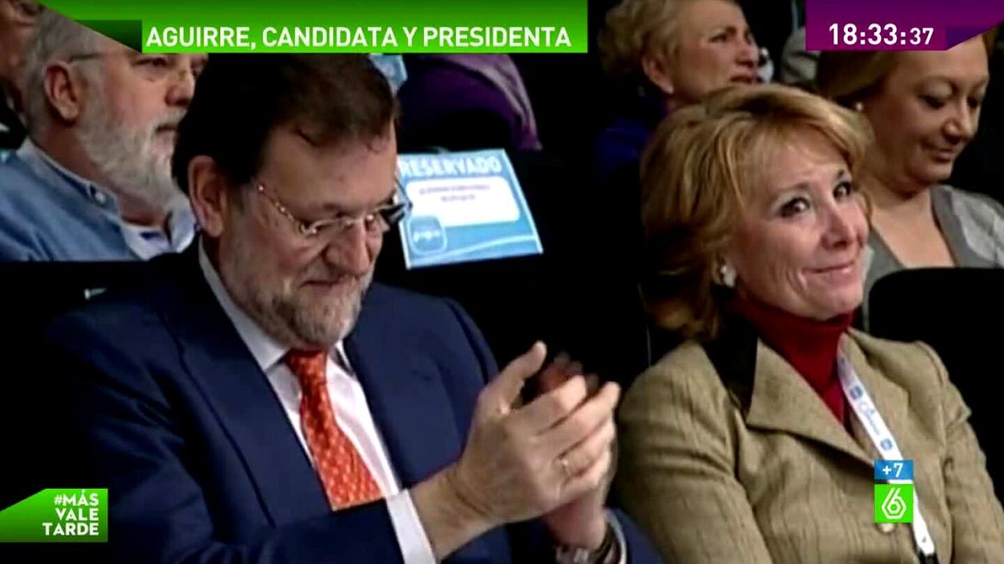 Esperanza Aguirre con Mariano Rajoy
