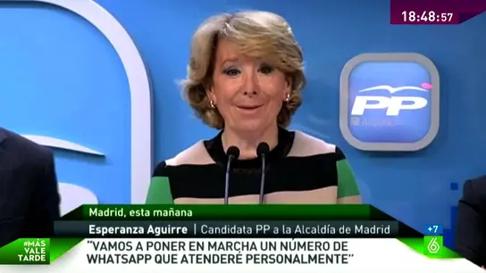Esperanza Aguirre habla sobre su candidatura Esperanza Aguirre habla sobre su candidatura