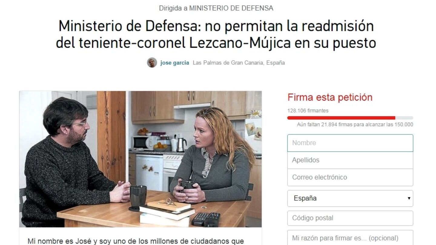 Petici&oacute;n en Change.org sobre Zaida