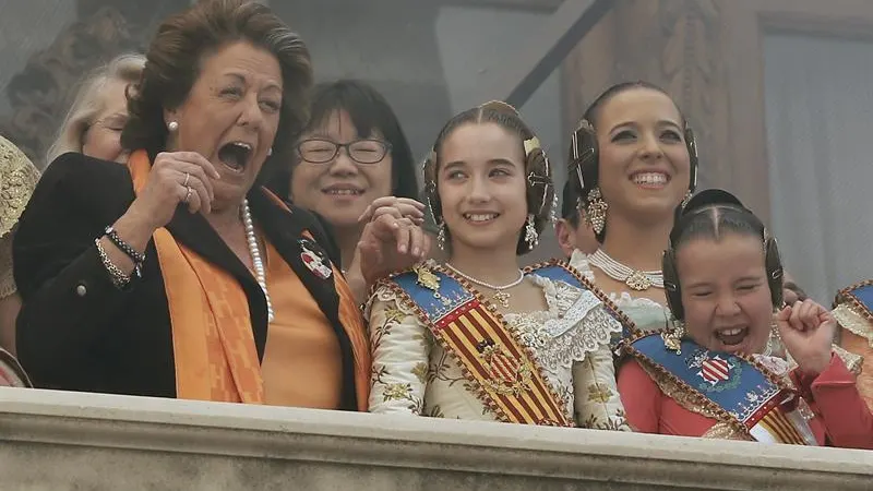 Rita Barberá durante la Mascletá