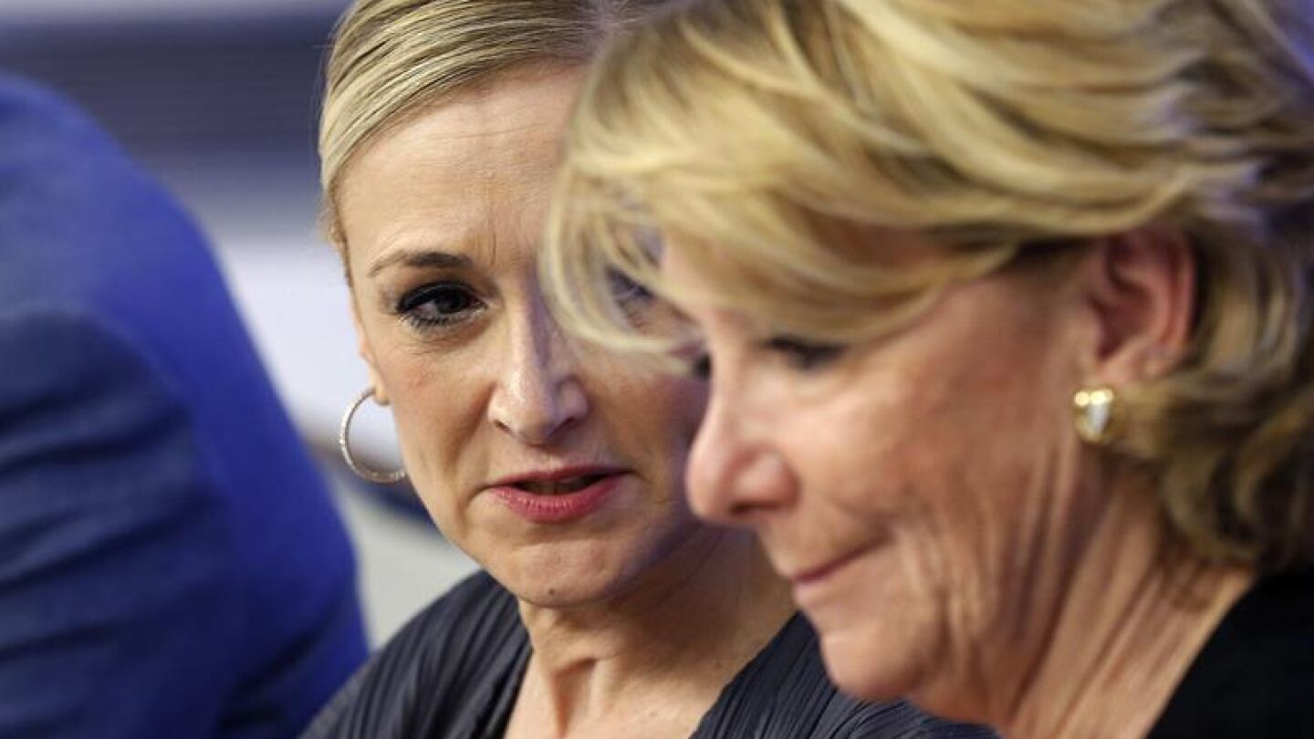 Cristina Cifuentes, junto a Esperanza Aguirre