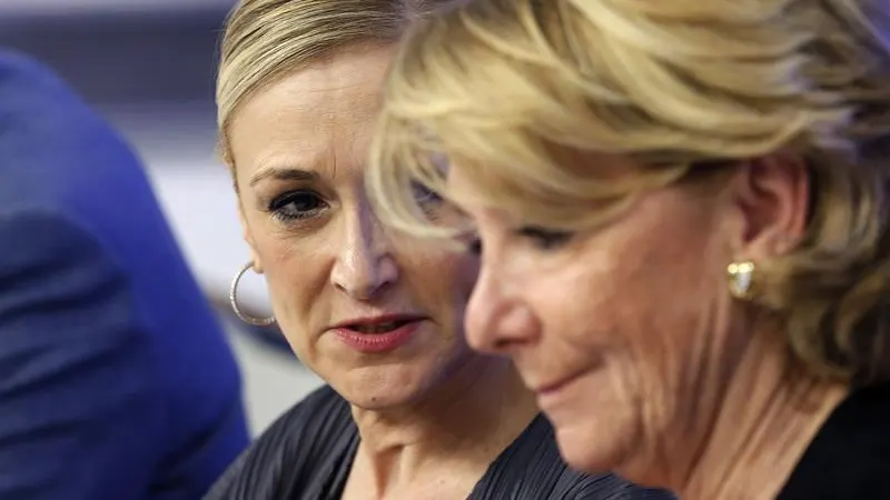 Cristina Cifuentes, junto a Esperanza Aguirre