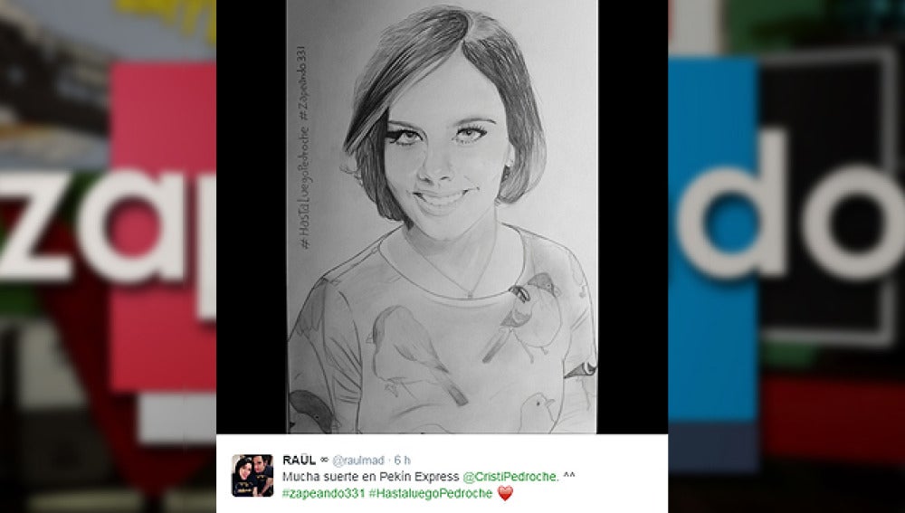 El dibujo de Raúl, espectador de Zapeando