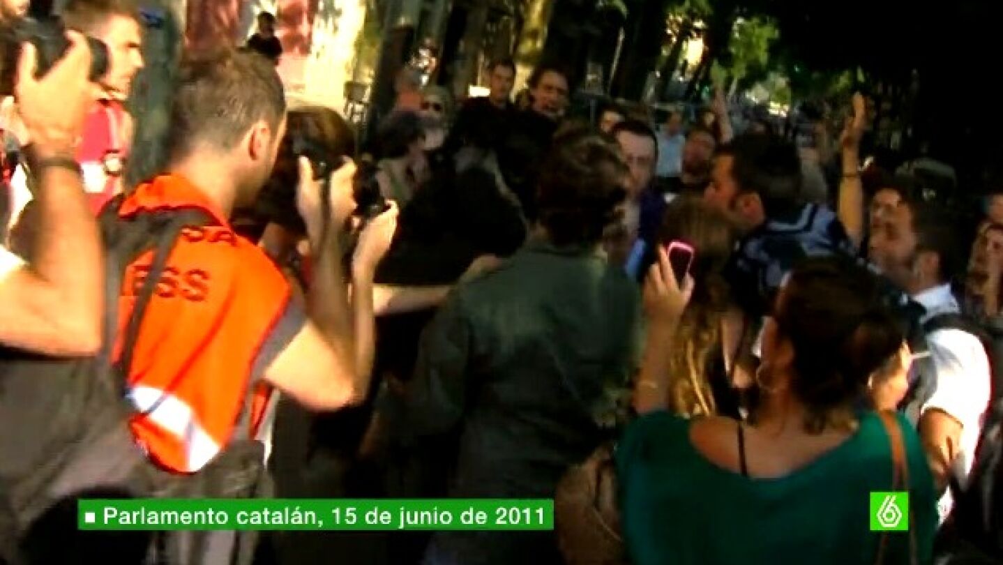 Momento posterior al asalto al Parlament