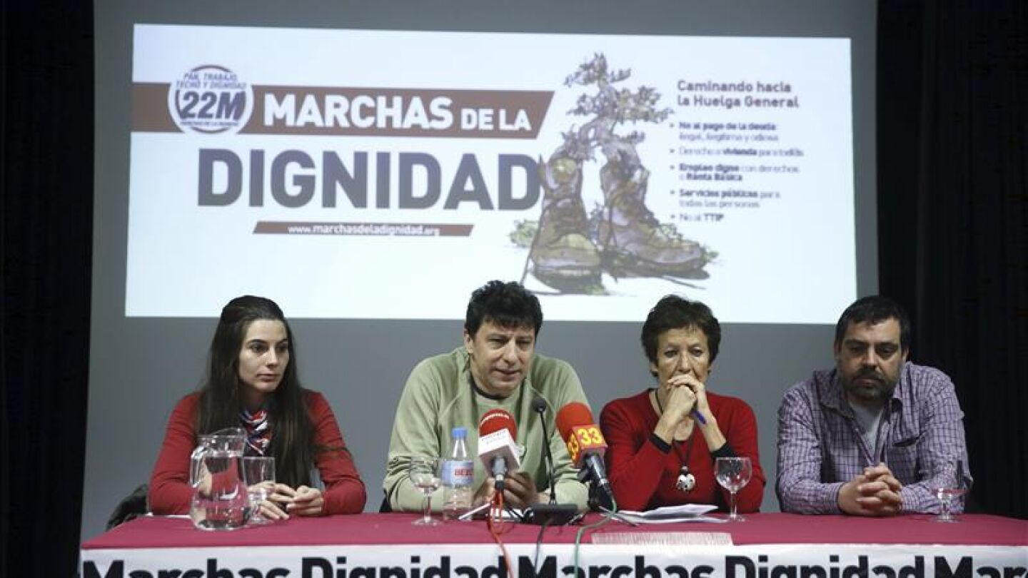 Las marchas de la Dignidad salen a la calle el 21M y mantienen la huelga general el 22-O