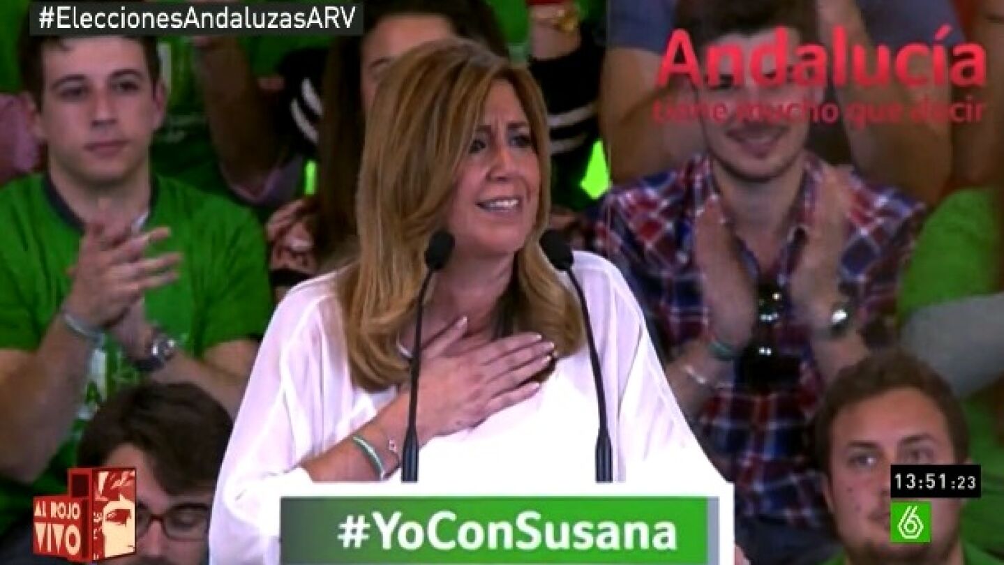 Susana D&iacute;az durante un acto electoral