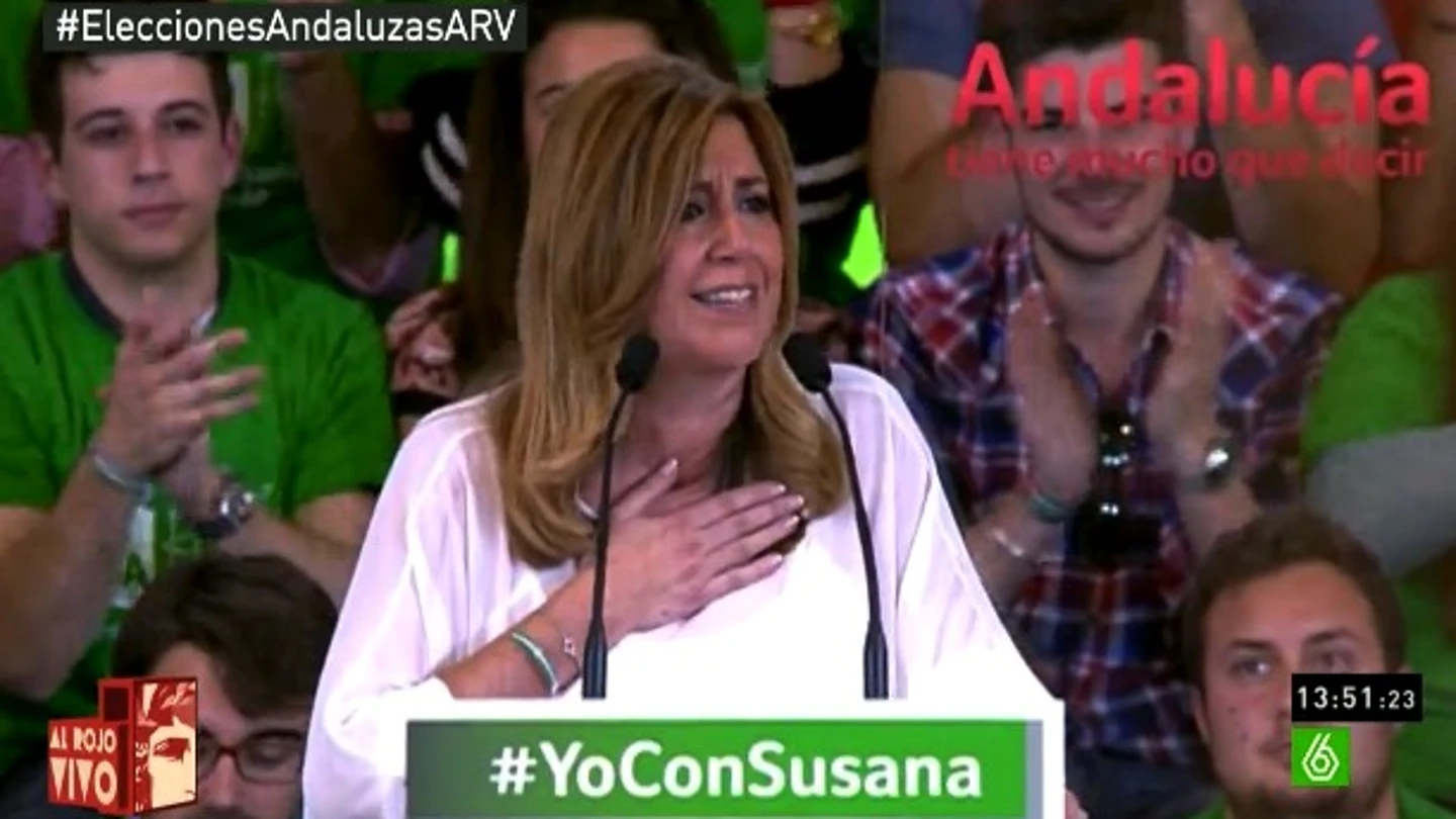 Susana Díaz durante un acto electoral Susana Díaz durante un acto electoral