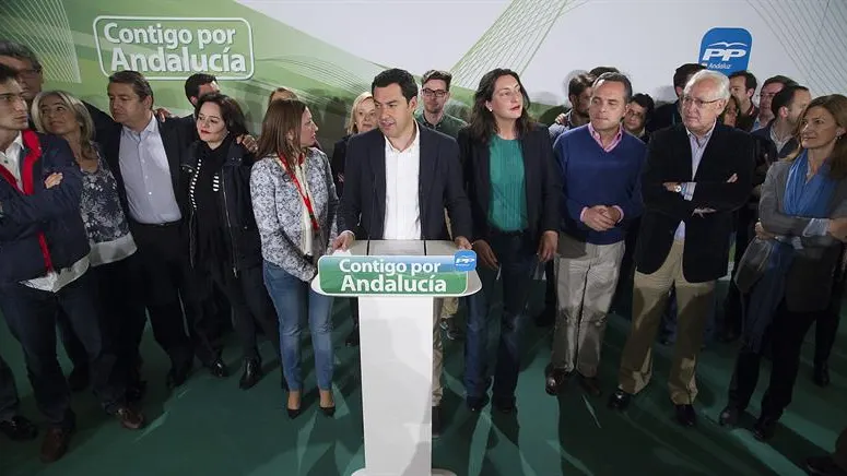 El presidente del PP andaluz, Juanma Moreno