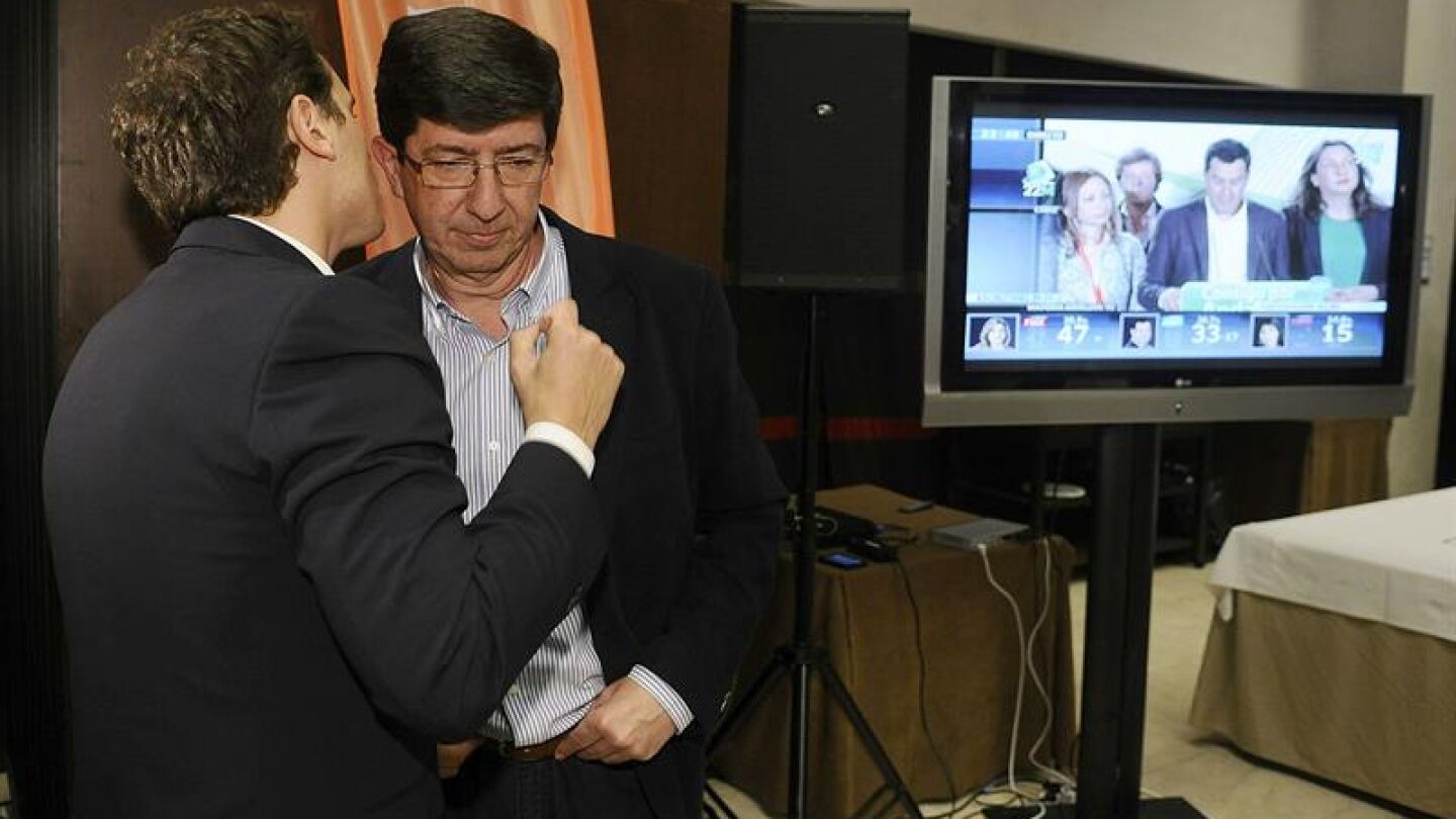 El candidato de Ciudadanos a la Presidencia de la Junta de Andalucia, Juan Mar&iacute;n