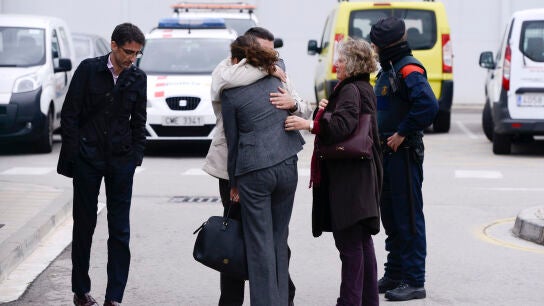 Familiares de los fallecidos en el avi&oacute;n de Germanwings