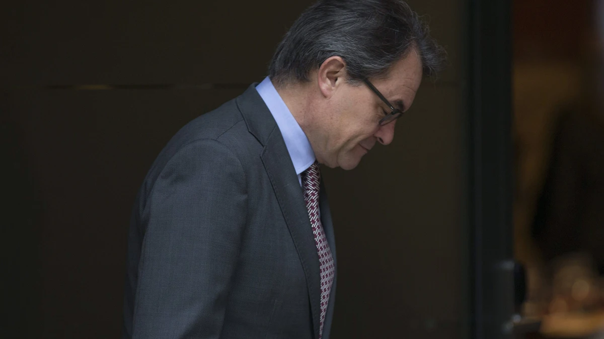 Artur Mas tras la rueda de prensa