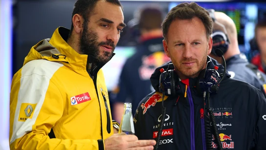 Cyril Abiteboul y Christian Horner Cyril Abiteboul y Christian Horner