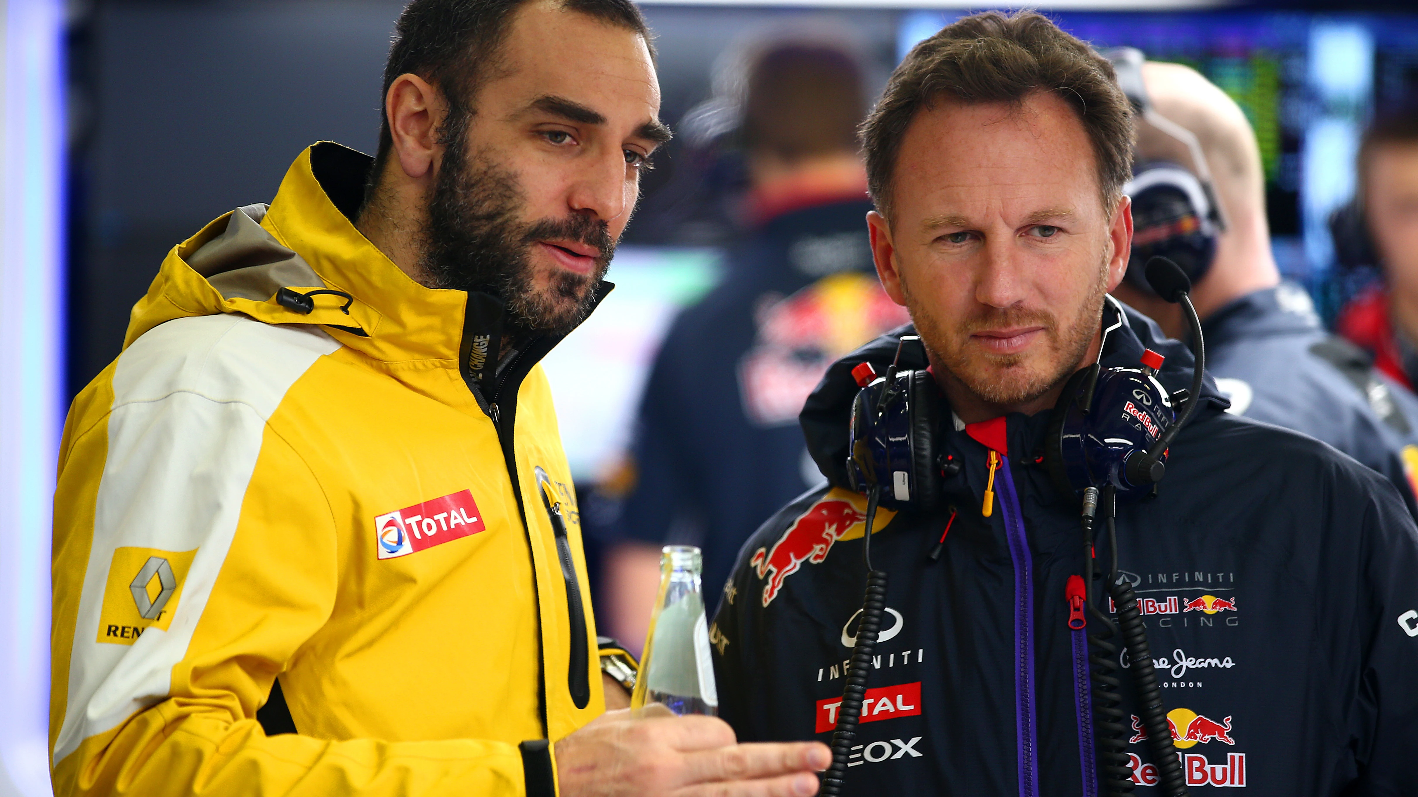 Cyril Abiteboul y Christian Horner