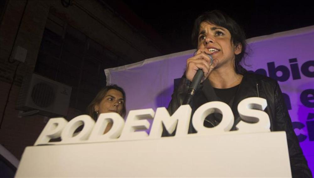 La candidata de Podemos a la Presidencia de la Junta de Andalucía, Teresa Rodríguez