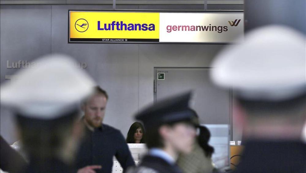 Mostrador de Lufthansa y Germanwings